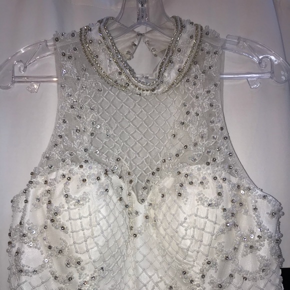 white flowy cocktail dress